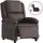vidaXL Relaxsessel Elektrisch Leder 55,8 x 99,5 x 73,8 cm Dunkelbraun mit Rollen