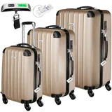 Tectake Talia Koffer-Set 3-tlg. beige