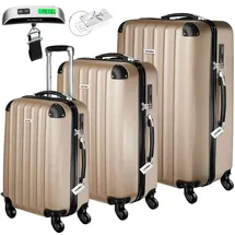 Tectake Talia Koffer-Set 3-tlg. beige