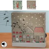 Cepewa Soundbox 'XMas' 2er Set 2 X-Mas Sounds Bewegungsmelder 12x12x3,5cm Pappe Kunststoff batteriebetrieben Lautstärke regulierbar