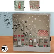 Cepewa Soundbox 'XMas' 2er Set 2 X-Mas Sounds Bewegungsmelder 12x12x3,5cm Pappe Kunststoff batteriebetrieben Lautstärke regulierbar