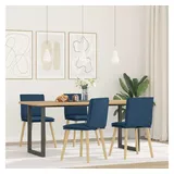 vidaXL Esszimmerstühle 4 Stk. Blau Stoff