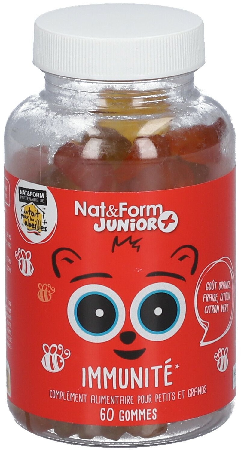 Nat & Form Junior + Immunité Oursons 60 pc(s) Gummies
