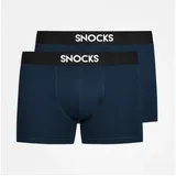 SNOCKS Boxershorts mit Logo Blau L 2er Pack