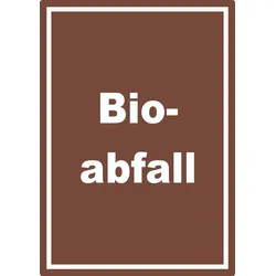 Bioabfall Mülltrennung Aufkleber mit Text A5 (148x210mm)