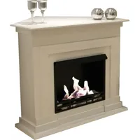 Ethanolkamin Gelkamin Eckkamin Kamin Ofen Modell BRD XXXL Vollausstattung in hochglanz  weiß mit GRATIS Zubehör - Weiß