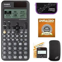 DynaTech Casio FX-991 DE CW mit Jeans-Tasche dunkelblau, Zirkelset