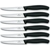 Victorinox Swiss Classic Steakmesser-Set 6-tlg. 11 cm Schwarz/Silber