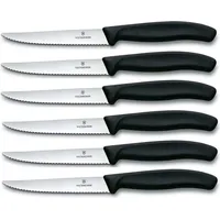 Victorinox Swiss Classic Steakmesser-Set 6-tlg. 11 cm Schwarz/Silber