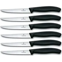 Victorinox Swiss Classic Steakmesser-Set 6-tlg. 11 cm Schwarz/Silber