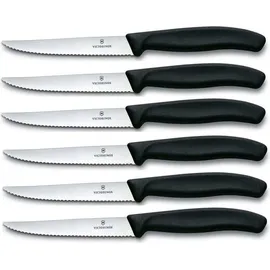 Victorinox Swiss Classic Steakmesser-Set 6-tlg. 11 cm Schwarz/Silber