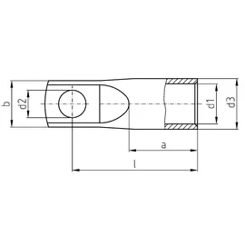 Intercable Rohrkabelschuh 180° M8 50.00mm2 1St.