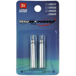 Powery Stabbatterie CR435 für Elektroposen, Anglerposen, Bissanzeiger 2er Blister