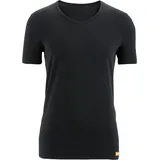 Bruno Banani Warm Up Unterhemd, V-Ausschnitt, atmungsaktiv, für Herren, Schwarz XL