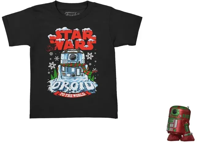 Funko - POP! - POP! & Tee Star Wars Holiday Astromech Droid Größe L