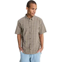 QUIKSILVER Kurzarmhemd kariert Beige XS