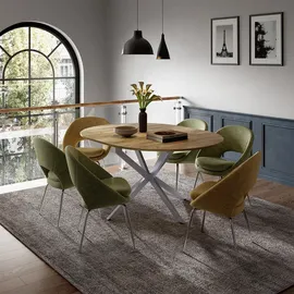 Vicco Esstisch Loyd, Eiche rustikal Grau 120 x 76.5 cm ausziehbar