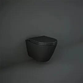 Rak Feeling Wand-WC mit WC-Sitz Schwarz Matt