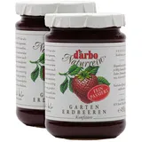 Food-United KONFITÜRE Gartenerdbeere-Erdbeere passiert 2x 450g von DARBO Naturrein fruchtiger strawberry jam perfekt für Brot und Brötchen Erdbe...