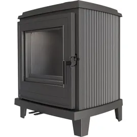 Kratki K11 Gusseisen Schwarz/Abdeckplatte Glas