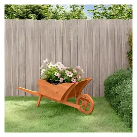 vidaXL Pflanzgefäß Schubkarre-Design 128 x 45,5 x 43 cm Braun