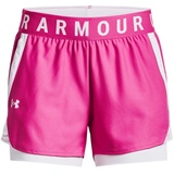 Under Armour Damen Play Up 2-in-1-Shorts Kurze Hose, Rebel Pink/Weiß/Weiß, L