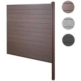 Mendler Windschutz 188 x 182 cm Braun WPC