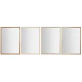 home esprit Wandspiegel, Weiß, Braun, Beige, Grau, Polystyrolglas, 66 x 2 x 92 cm (4 Stück)