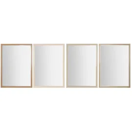 home esprit Wandspiegel, Weiß, Braun, Beige, Grau, Polystyrolglas, 66 x 2 x 92 cm (4 Stück)