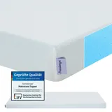 Arensberger Topper ESSENCE, Gelschaum Matratzentopper, waschbarer Bezug, geeignet für Federkern & Schaumstoff Matratzen, H2 H3, Matratzenauflage Höhe 5cm