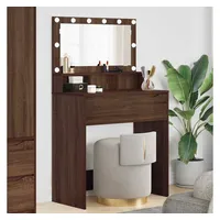 vidaXL Schlafzimmer-Frisiertische mit Schubladen Braun Eichen-Optik