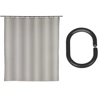 Schöner Wohnen Duschvorhang Mayour 180 x 200 cm grau