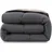 Wometo Steppbett Bettdecke Wende-Design ca. 135x200 cm – grau & hellgrau – buntes Ganzjahres Steppbett (Sommer und Winter) I farbig und ohne extra Bezug