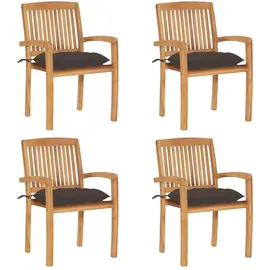 vidaXL Gartenstuhl 59 x 95,5 x 26 cm braun 4 St.