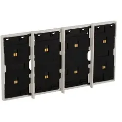 Legrand KW8103P1 LivingNow 4-mod. Rahmen mit integr. Busleitung für 3-mod. Dose, Farbe: White 1