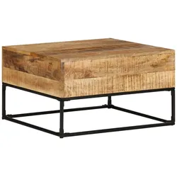 Couchtisch 68x68x41 cm Raues Mangoholz