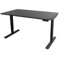 Assmann Electronic ASSMANN Schreibtisch Schwarz Schwarz, Metall, 140x127x70 cm, Arbeitszimmer, Schreibtische, Bürotische