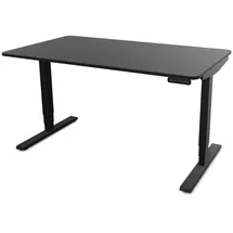 Assmann Electronic ASSMANN Schreibtisch Schwarz Schwarz, Metall, 140x127x70 cm, Arbeitszimmer, Schreibtische, Bürotische