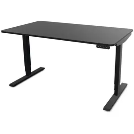 Assmann Electronic ASSMANN Schreibtisch Schwarz Schwarz, Metall, 140x127x70 cm, Arbeitszimmer, Schreibtische, Bürotische