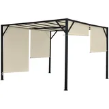 Mendler Pergola Baia 4 x 3 m inkl. Schiebedach beige