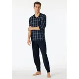 SCHIESSER Pyjama »"Comfort Nightwear"«, (2 tlg.), mit klassischem Karo-Muster und aufgesetzter Brusttasche Schiesser 804-nachtblau 48 (S)