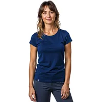 ALPIN LOACKER Merino Shirt Damen Kurzarm und Poloshirt I atmungsaktives Funktionsshirt schnelltrocknend für Sport und Wandern I Merinowolle Tshirt und Thermooberteil, Blau M - M