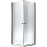Glaszentrum Hagen - 100x100x195cm Duschabtrennung Eckeinstieg Eck-Duschabtrennung Duschabtrennung ESG "Zeus" - Transparent