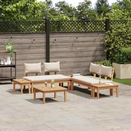 vidaXL Gartenlounge-Set 3-tlg. braun/creme