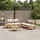 vidaXL Gartenlounge-Set 3-tlg. braun/creme