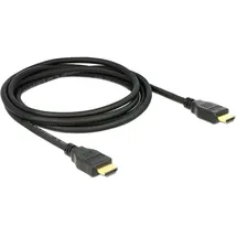 DeLock HDMI-Kabel HDMI A Stecker HDMI A Stecker 2 m Schwarz