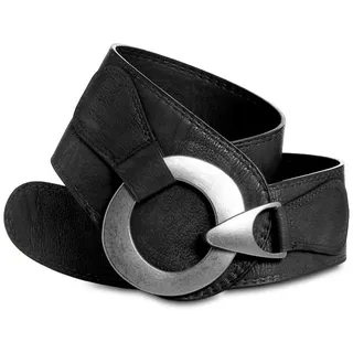 Caspar Taillengürtel GU243 breiter Damen Gürtel schwarz 90