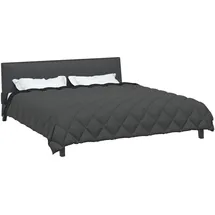 vidaXL Winterbettdecke Schwarz und Anthrazit 200 x 200 cm Mikrofaser