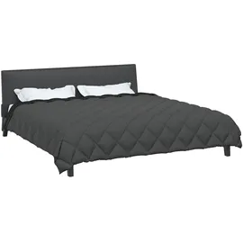 vidaXL Winterbettdecke Schwarz und Anthrazit 200 x 200 cm Mikrofaser