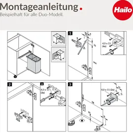 HAILO AS Duo 8/8 edelstahl/weiß (3416901)